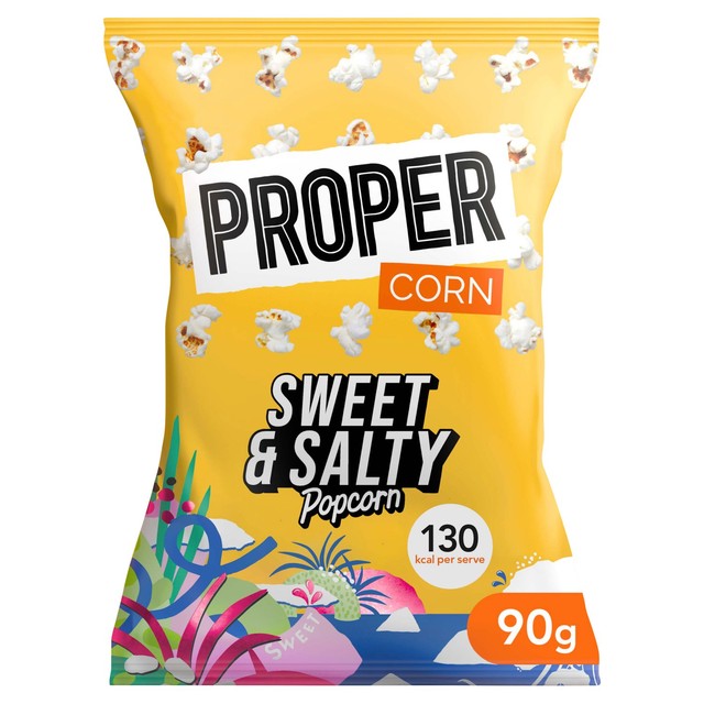 Propercorn Sweet & Salty popcorn 90g, imported from the UK