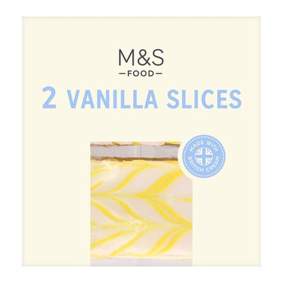 M&S 2 Vanilla Slices Custard-Filled Pastry 206g