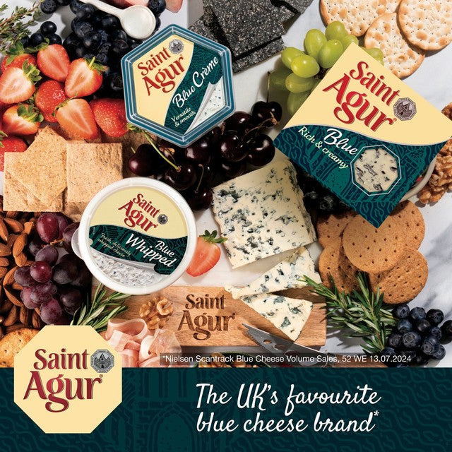 Saint Agur blue cheese spread tub 150g - British product
