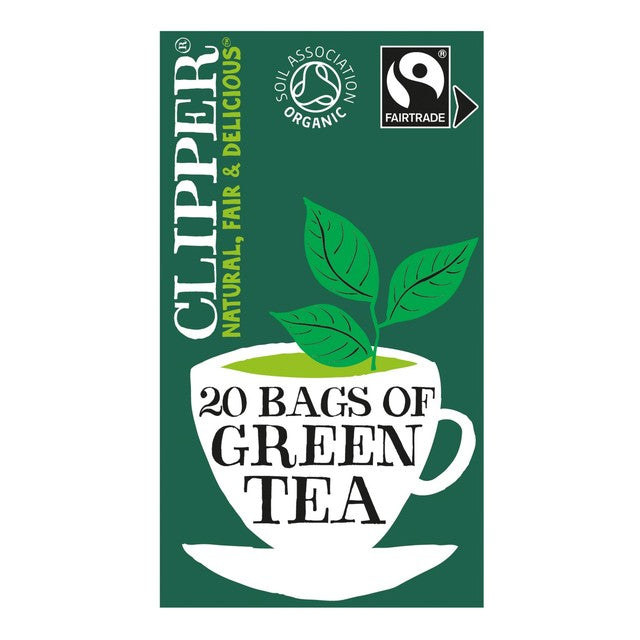 Clipper organic fairtrade green tea bags 20 count - British product