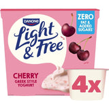 Light & Free Cherry Greek Style Yoghurt 4 x 115g, UK version