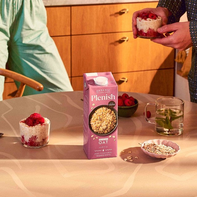 Plenish Organic Gluten Free Oat Drink 1L, imported from the UK