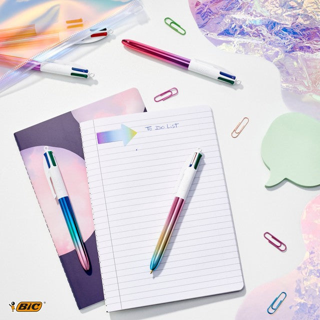 BIC 4 Colours Gradient ballpoint pens pack of 5 - British product