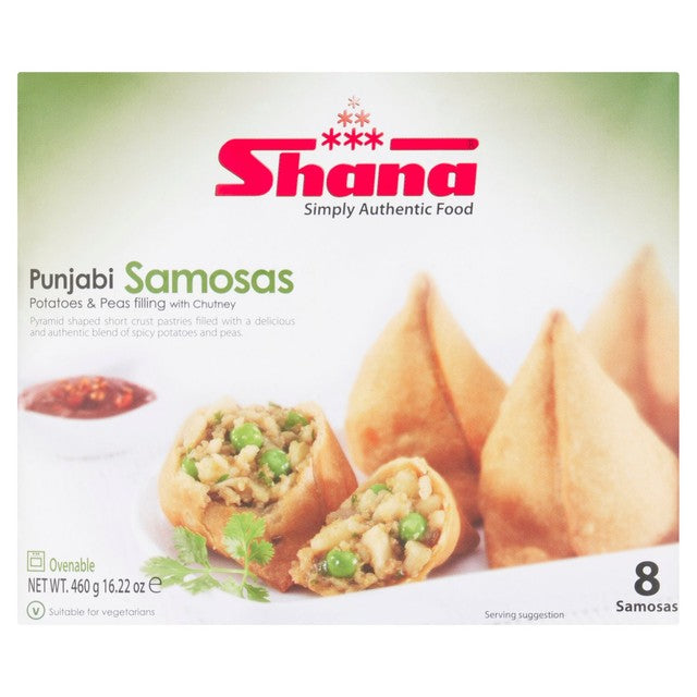 Shana Punjabi frozen vegetarian samosas 460g (British brand)
