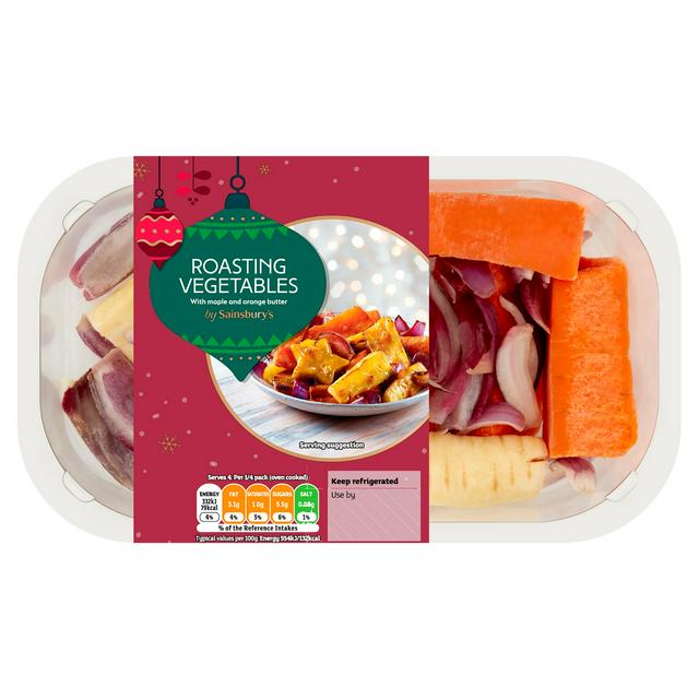 Roasting Root Vegetable Wedges with Maple and Orange Butter 350g