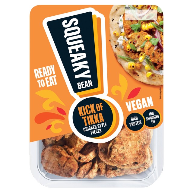 Squeaky Bean marinated chicken style pieces with tikka flavour 130g (British brand)