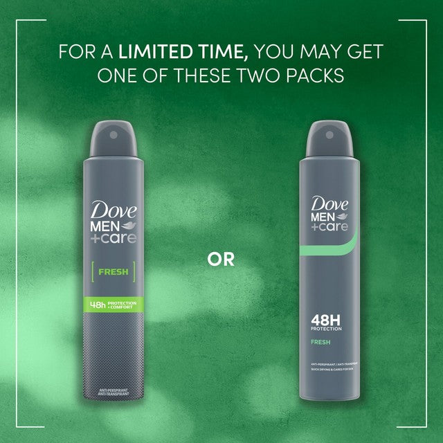 Dove Men+Care Fresh anti-perspirant deodorant aerosol 200ml - British product