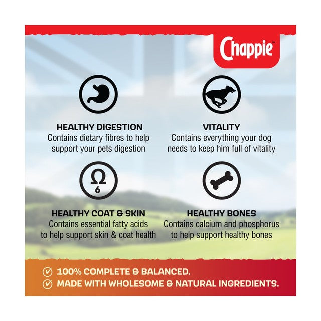 Chappie wet dog food mixed flavour pack 6 x 412g - British product