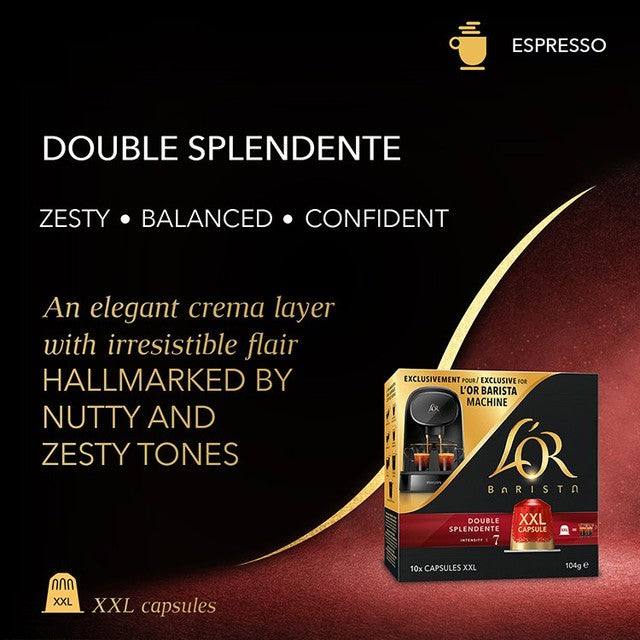 L'OR Double Espresso XXL coffee pods intensity 7 10 pack, UK version
