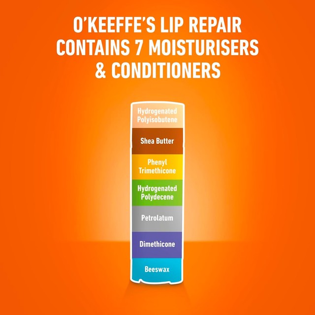 O'Keeffes unscented repair lip balm 4.2g, imported from the UK