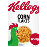 Kellogg's Corn Flakes breakfast cereal 450g, imported from the UK
