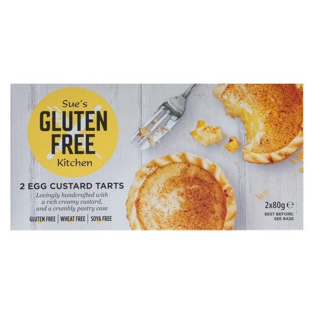 The Gluten Free Kitchen gluten-free egg custard mini tarts 2x80g (British brand)