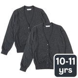 M&S girls cotton cardigan grey 10-11 years, imported from the UK