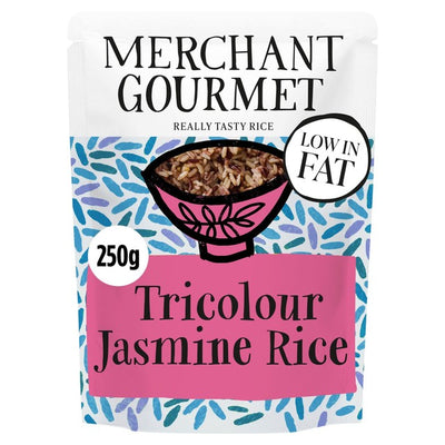 Merchant Gourmet Tricolor Jasmine Rice Cooked Mixed Grain Rice 250g