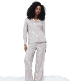 M&S women's star print pyjama set in grey, size M, imported from the UK