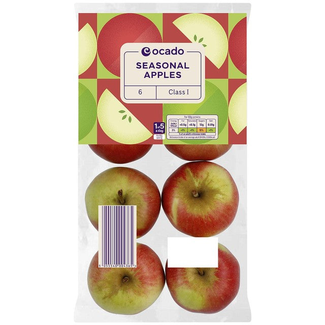Ocado seasonal apples 6 pack, imported from the UK