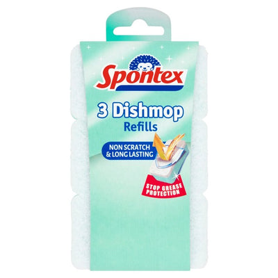 Spontex Non Scratch Dishmop Refills Pack of 3