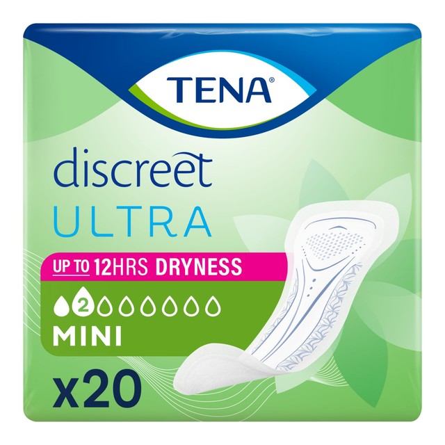 TENA Discreet Ultra Mini Plus incontinence pads 20 pack (British brand)
