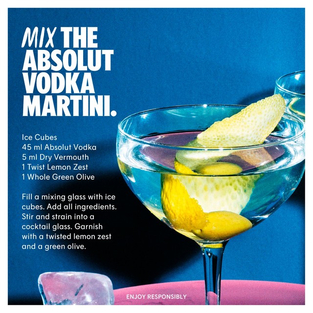 Absolut Blue Original Swedish Vodka 1L - British product