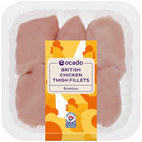 Ocado chicken thigh fillets boneless 450g, imported from the UK