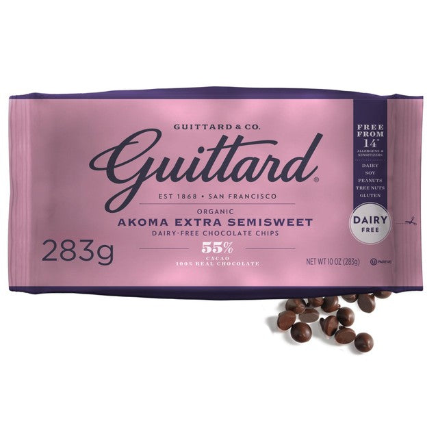Guittard Akoma Extra Semisweet 55% Cacao Baking Chips 283g - British product