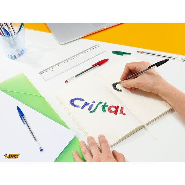 BIC Cristal ballpoint pens blue box of 10 - British product