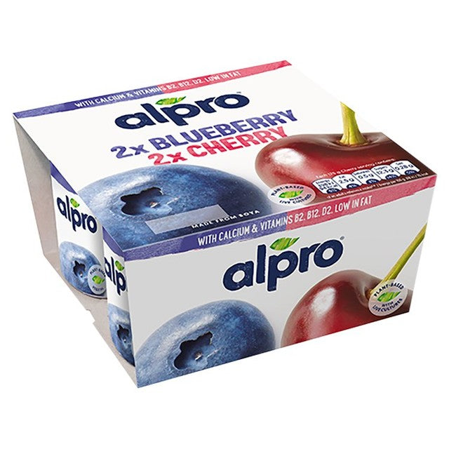 Alpro blueberry cherry yogurt alternative 4 x 125g - British product