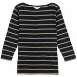 M&S striped cotton top Dark Navy size 10, imported from the UK