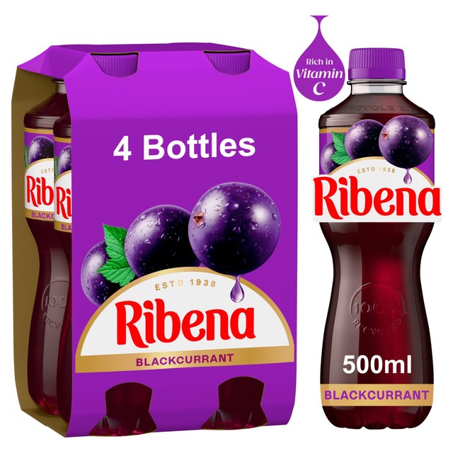 Ribena blackcurrant juice drink 500ml, imported from the UK