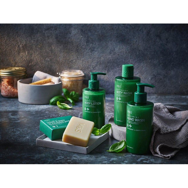 M&S Hand Wash Watermint Lemon Basil 250ml, imported from the UK