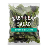 M&S mixed baby leaf salad washed and ready to eat 80g, imported from the UK