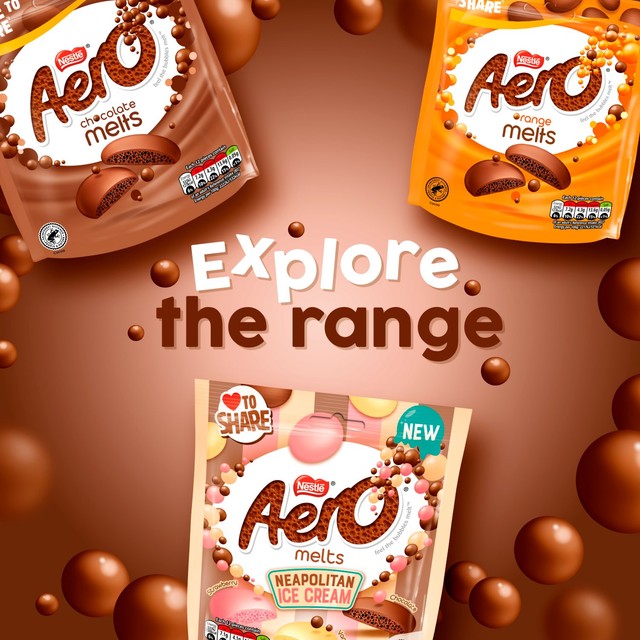 Aero Melts milk chocolate sharing bag 92g - British product