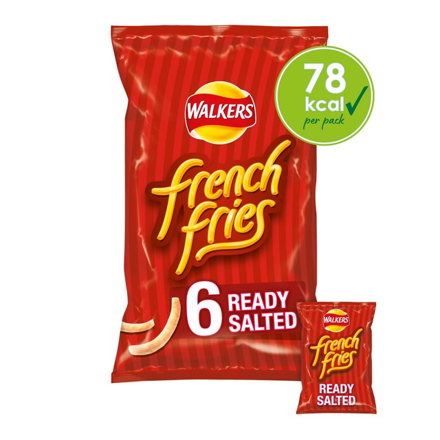 Walkers French Fries Ready Salted crisps 6x18g (British brand)