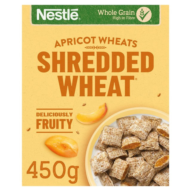 Nestle Shredded Wheat Bitesize Apricot Wheats cereal 450g (British brand)