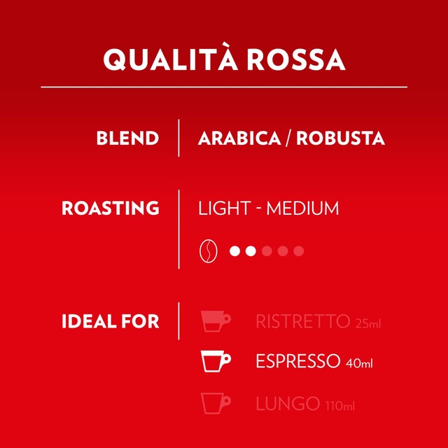 Lavazza Qualita Rossa coffee capsules 16 pack, UK version