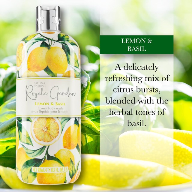 Baylis & Harding Royale Garden Lemon & Basil body wash 500ml - British product