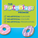 Fox's Party Rings iced biscuits 125g, imported from the UK