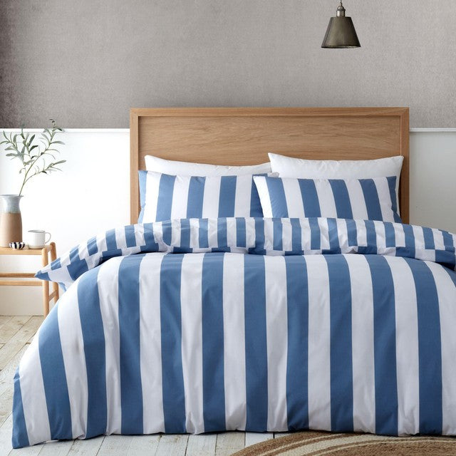 Catherine Lansfield Cove Stripe Single Duvet Set - British product