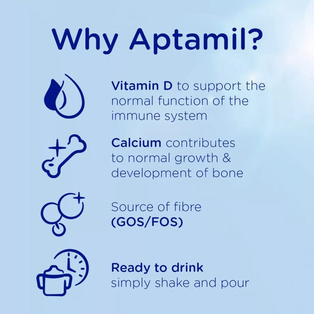 Aptamil toddler milk ready to drink 15 x 200ml multipack - British product