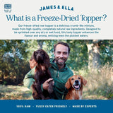 James & Ella freeze dried raw beef dog topper 50g, UK version