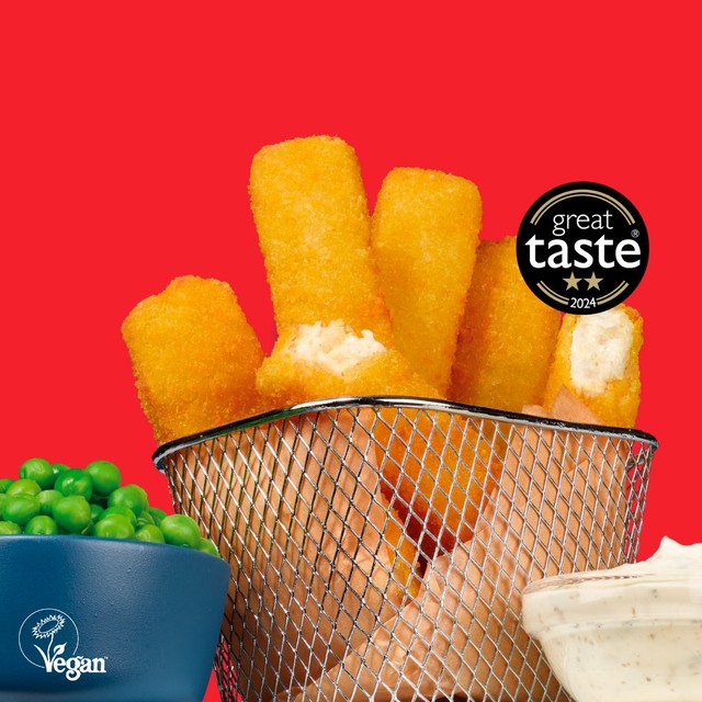 Moving Mountains Plant Based Fish Fingers Breaded 300g, imported from the UK
