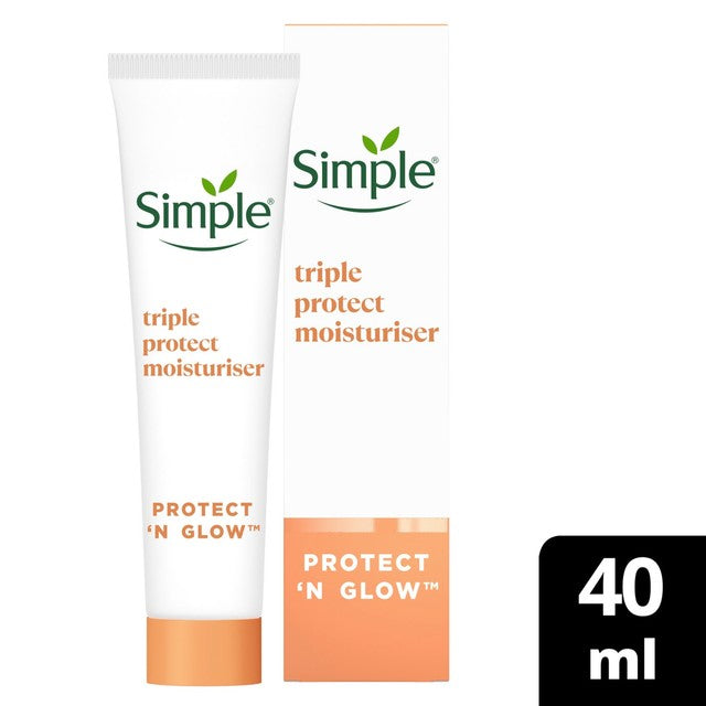 Simple Glow+ Triple Protect Moisturiser SPF30 40ml (British brand)