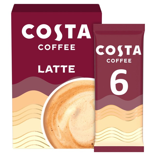 Costa Latte coffee sachets 6 sachets - British product