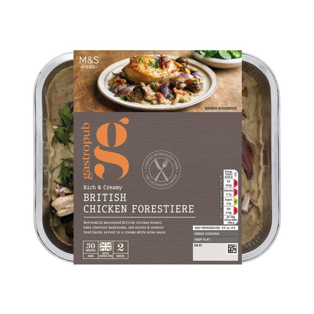 M&S Chicken Forestiere main course 585g, imported from the UK