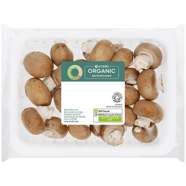 Ocado Organic Button Mushrooms 150g, imported from the UK