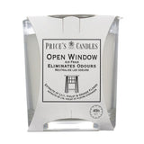 Price's Candles Open Window odour eliminating jar candle 83mm x 74mm, imported from the UK