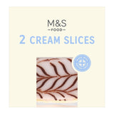 M&S 2 cream slices with strawberry jam 151g, imported from the UK