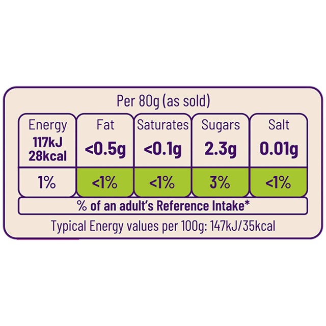 Ocado cauliflower florets 400g, imported from the UK