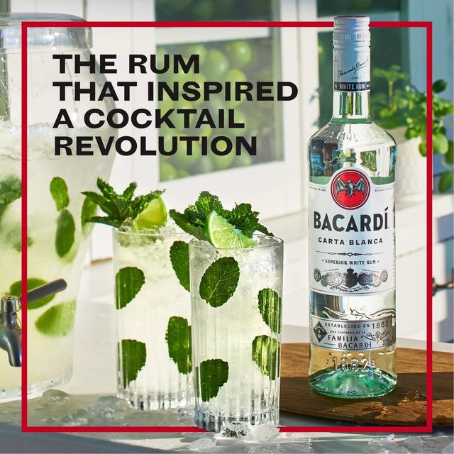 Bacardi Carta Blanca Superior white rum 70cl - British product