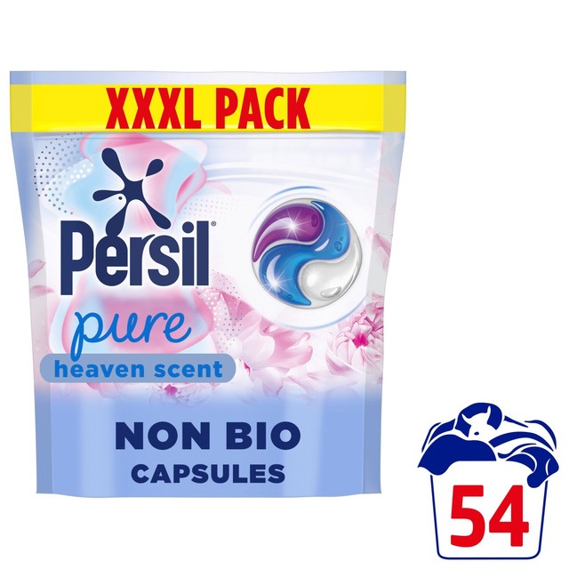 Persil Pure Heaven Scent Non Bio Laundry Capsules 54 Washes, imported from the UK